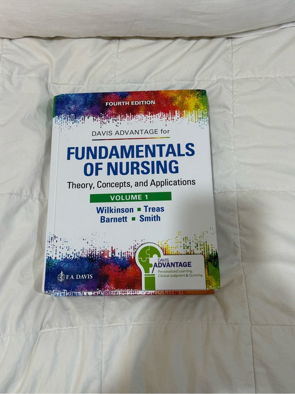 F.A. Davis Fundamentals of Nursing Volume 1 - White with Rainbow Accent
